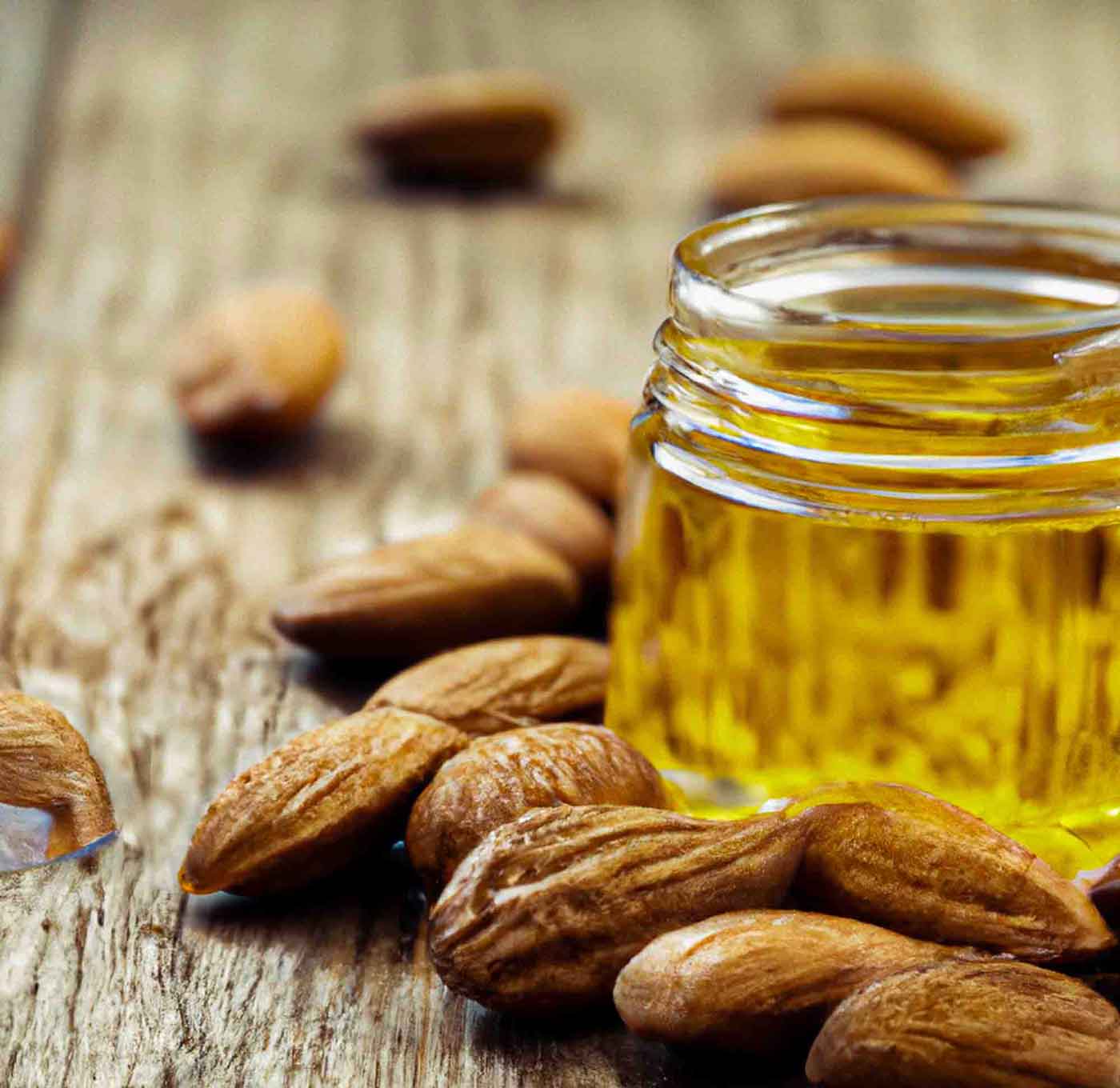 Unrefined sweet almond oil, a base oil for making lip balm at home